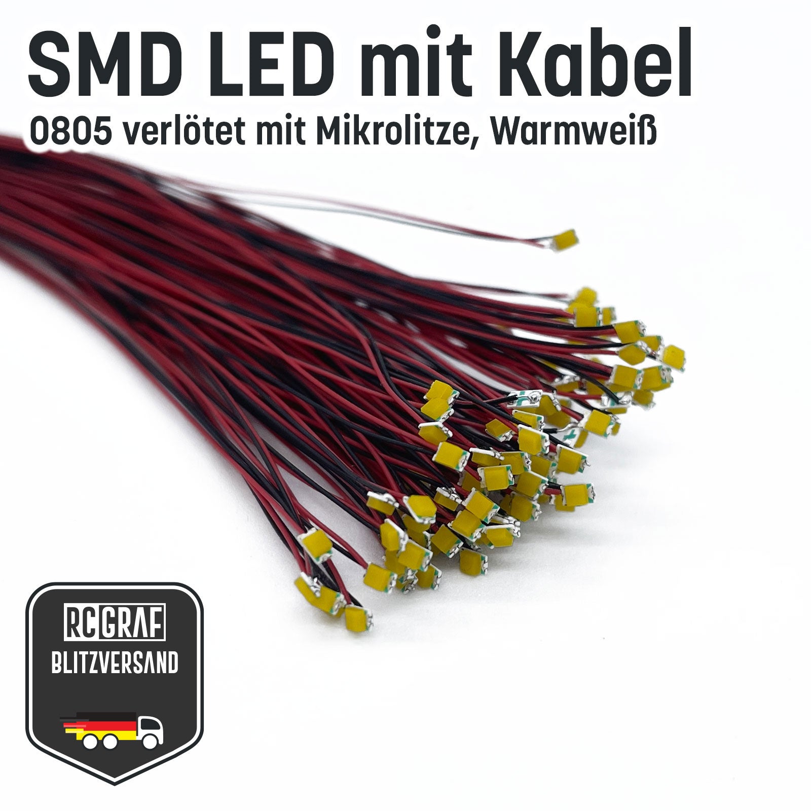 SMD LED 0805 Microlitze 30cm verlötet von RCGRAF