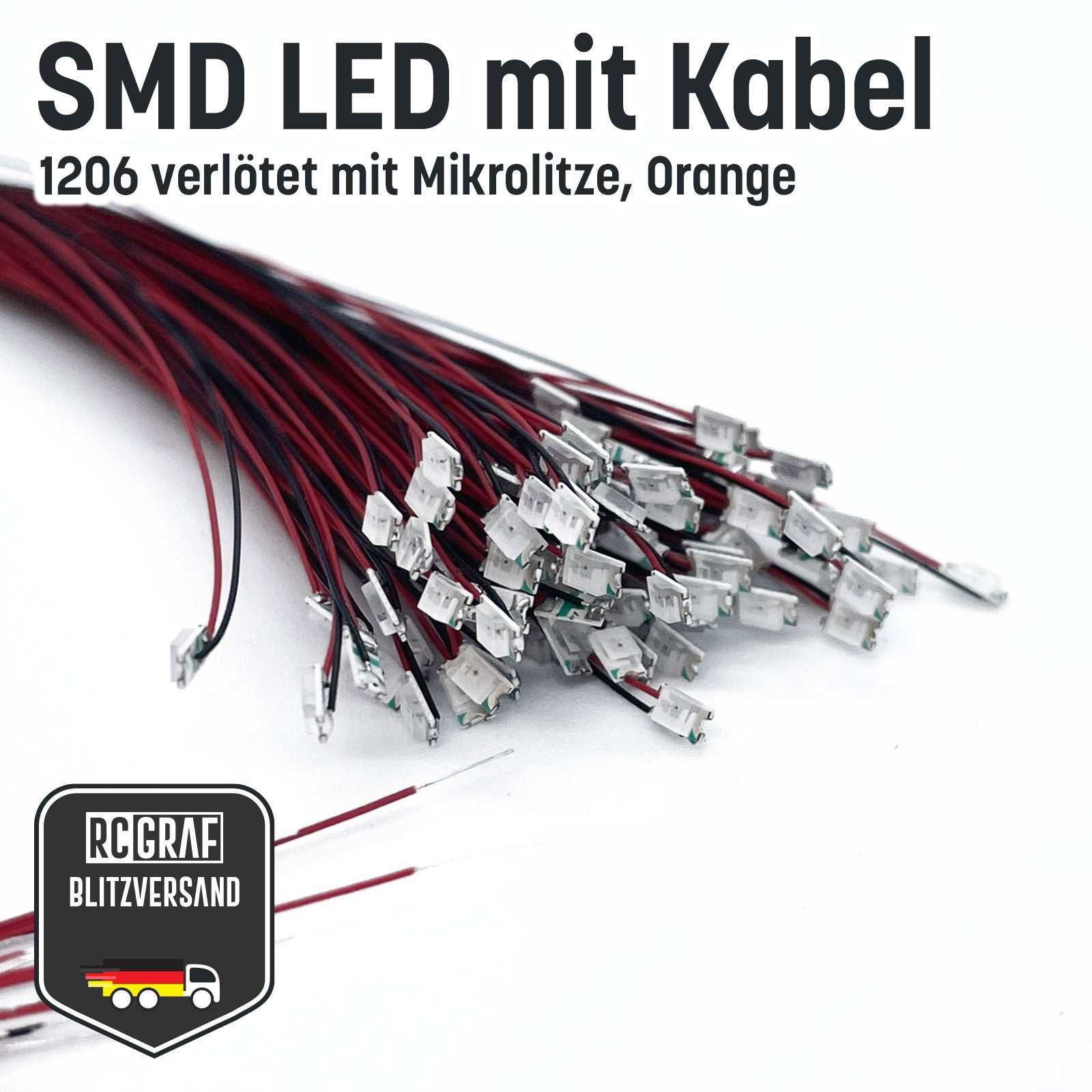 SMD LED 1206 Microlitze 30cm verlötet von RCGRAF