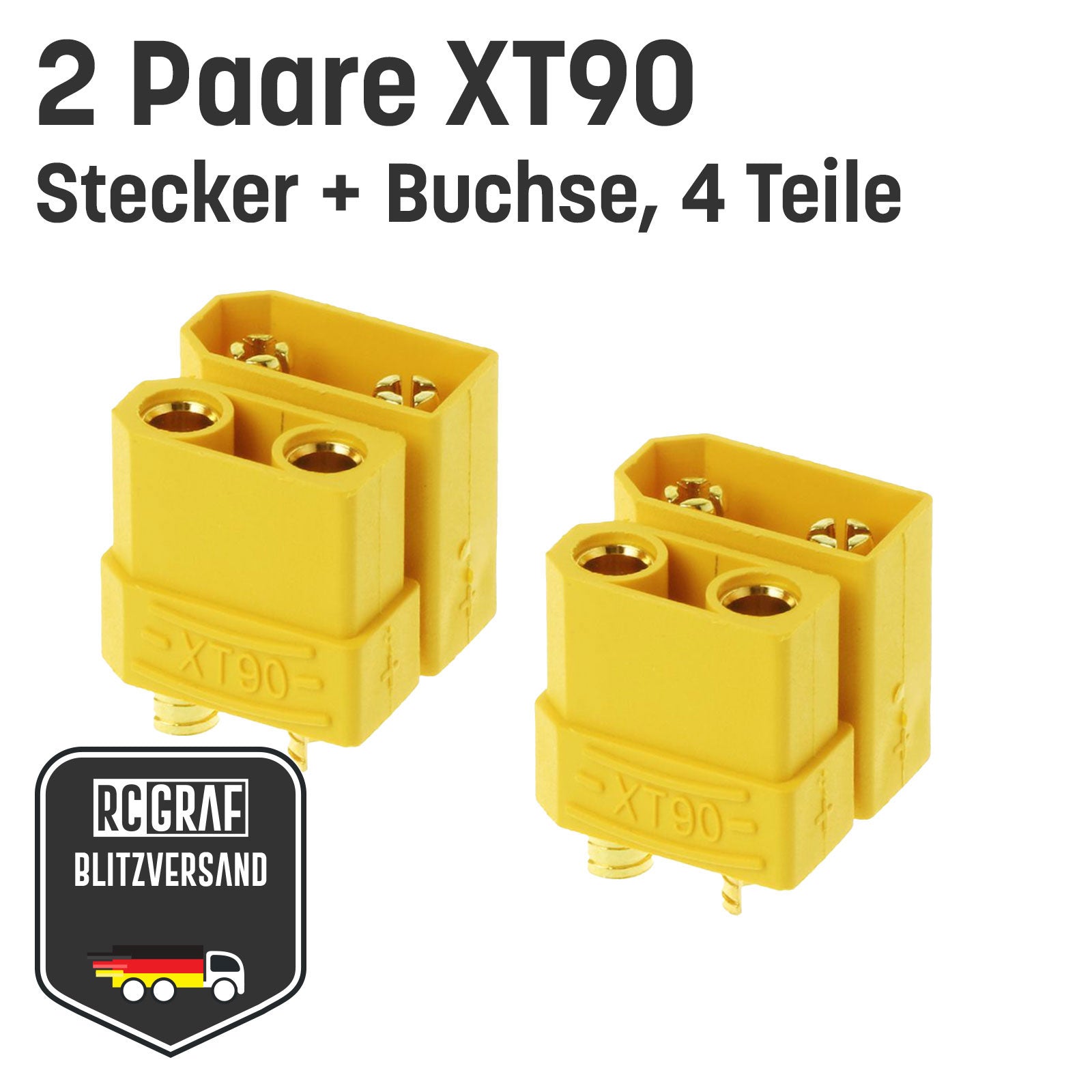 XT90 Hochstrom Goldstecker Stecker Buchse von RCGRAF