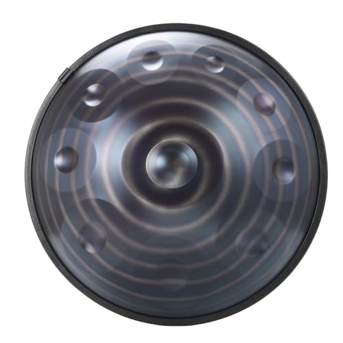 Handpan Drum, Steel Drums 22 Zoll 9/10/12 Töne 440/432 Hz Handpan-Schlaginstrumente for Erwachsene Ideal for Yoga, Meditation, Ausarbeitung, Feiern(10 Notes (440Hz)) von RDHMJSJAZ