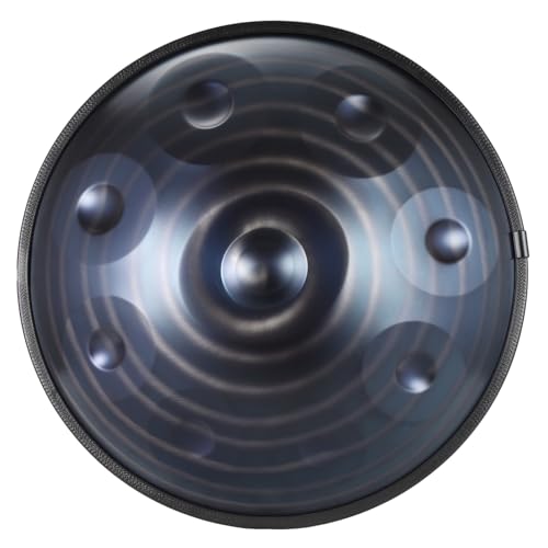 Handpan Drum, Steel Drums 22 Zoll 9/10/12 Töne 440/432 Hz Handpan-Schlaginstrumente for Erwachsene Ideal for Yoga, Meditation, Ausarbeitung, Feiern(9 Notes (432Hz)) von RDHMJSJAZ