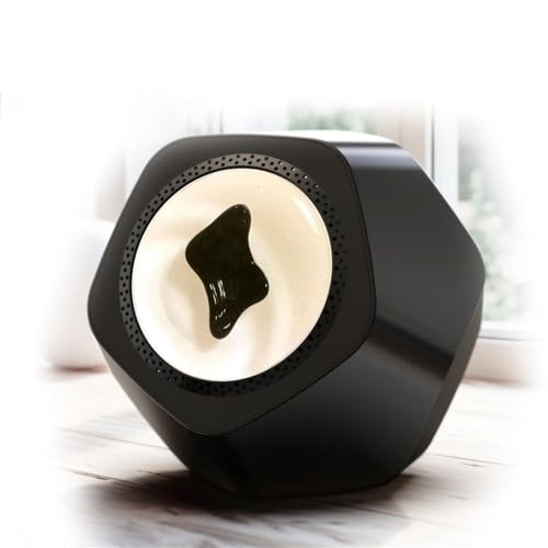 Magnetischer Flüssigkeitslautsprecher, Tragbarer Bluetooth-Lautsprecher Mit Magnetischem Flüssigkeitsaudio, Hi-Fi-360 ° -Surround-Sound, Touch-Design, Als Geschenk Zur Dekoration Des Home-Office(Black von RDHMJSJAZ