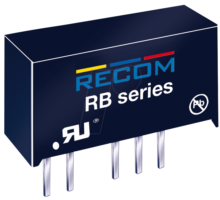 RB-0512D - DC/DC-Wandler RB, 5 Vin, Dual, ± 12 Vout, ± 42 mA, SIP-7 von RECOM