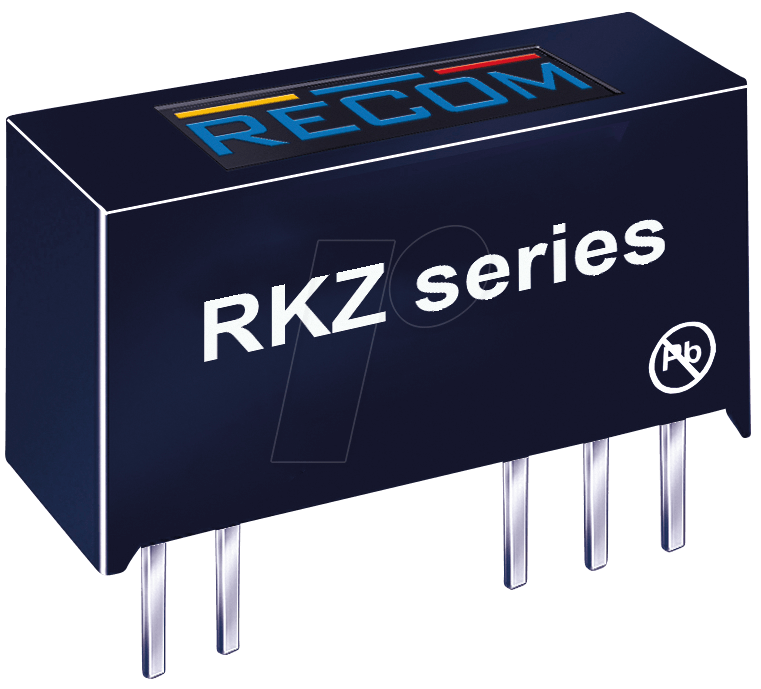 RKZ-1205S - DC/DC-Wandler RKZ, 12 Vin, Single, 5 Vout, 400 mA, SIP-7 von RECOM