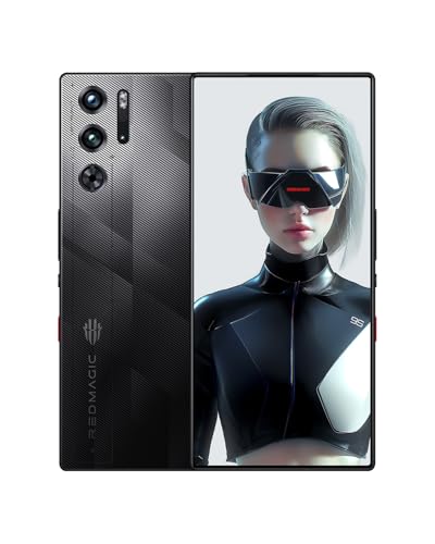 REDMAGIC 9S Pro 120Hz Gaming Handy, 5G Android Smartphone, 12GB RAM+256GB ROM, Snapdragon 8 Gen 3, 6.8" AMOLED Full Bildschirm, FHD+ Gaming Telefon, 50MP Kamera, 80W Ladegerät, Dual-SIM Schwarz von REDMAGIC