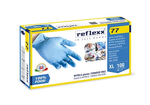 Reflexx 77 100 FOOD / M. 3gr Nitrilhandschuhe speziell für FOOD von REFLEXX