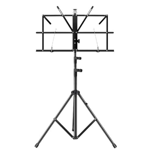 Notenständer Notenpult Verstellbare Notenständer, Tragbarer Notenhalter, Klappbarer Notenständer Für Zuhause Und Draußen Notenständer Stabil von REIFOR