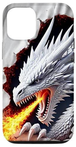 Hülle für iPhone 12/12 Pro Illustration der feurigen Wut des arktischen Drachen von REIGNWARE