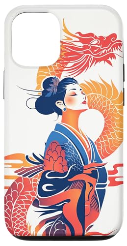 Hülle für iPhone 15 Anmutige Bindung: Geisha und Drachenharmonie von REIGNWARE