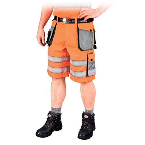 Leber&Hollman LH-FMNX-TS_PSBXXL Formen Schutzhose - Kurz, Orange-Grau-Schwarz, 2XL Größe von REIS