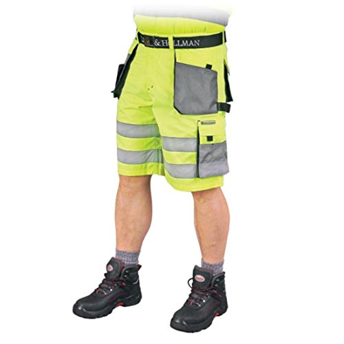 Leber&Hollman LH-FMNX-TS_YSBM Formen Schutzhose - Kurz, Gelb-Grau-Schwarz, M Größe von REIS