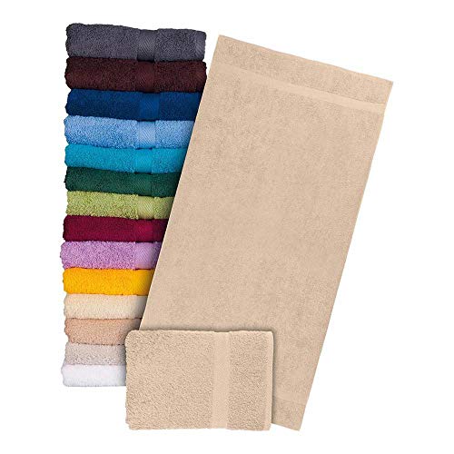 Reis T-SOFT-BE_70x140 Sof'touch Frotteehandtuch, Beige, 70x140 Größe, 12 Stück von REIS