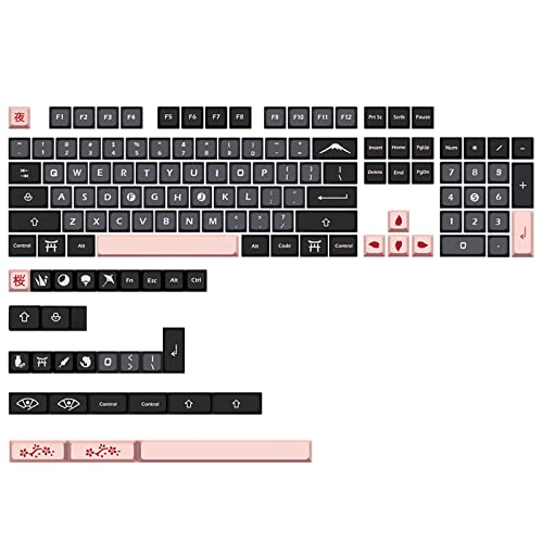 132 Tasten Nachttastenkappen, 5-seitige Sublimation, mechanische Tastatur-Tastenkappe für MX mit 6,25U 7U von REITINGE