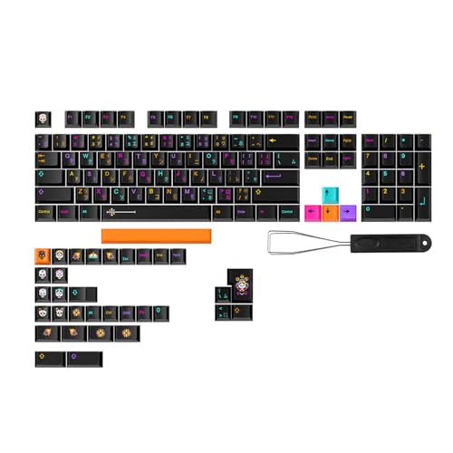 Keycap-Set GameTheme CherryProfile personalisiert für 137 Tasten, mechanische Tastatur, Englisch/Japanisch/Koreanisch/Russisch von REITINGE