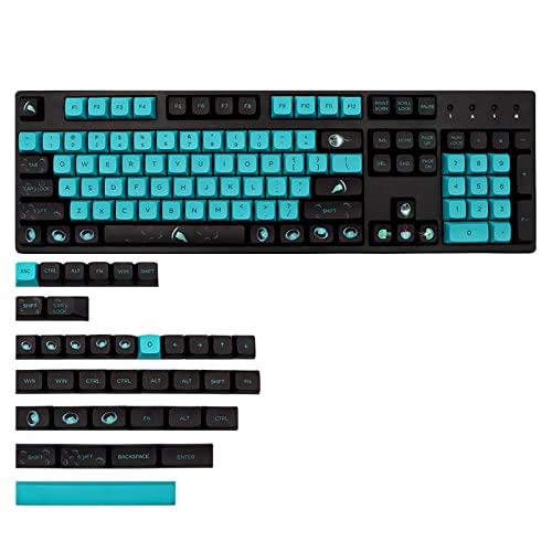 Tastenkappen mit Hintergrundbeleuchtung, 141 Tasten, Tastenkappen-Set für 68, 75, 84, 980, 104, mechanische Tastatur, personalisierbar von REITINGE