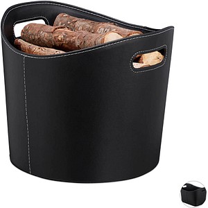 relaxdays Kunstleder L Kaminholzkorb 17,0 l schwarz 39,5 x 38,0 x 31,5 cm relaxdays Kunstleder L Kaminholzkorb 17,0 l schwarz 39,5 x 38,0 x 31,5 cm von RELAXDAYS
