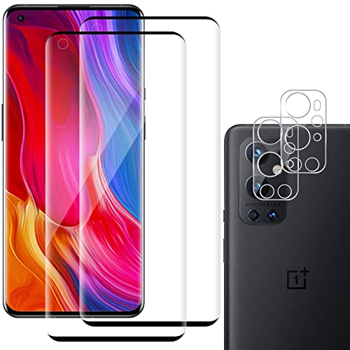 REROXE 2+2 Stück Schutzfolie für Panzerglas für Oneplus 9 Pro 5G, 3D Vollabdeckung HD Schutzglas, 9H Härte Kamera Schutzfolie, Sensitive Touch, 0.33mm Wasserdicht Oneplus 9 Pro Displayschutzfolie von REROXE