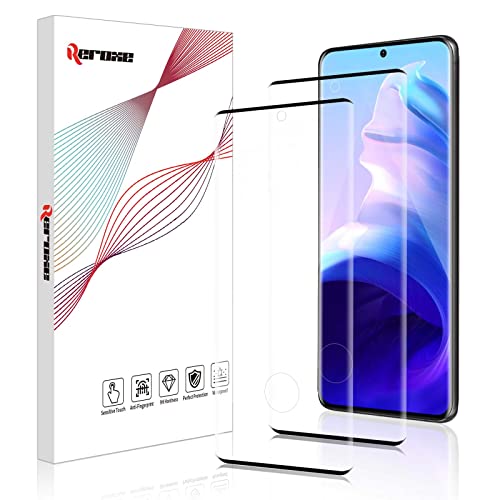 REROXE 2 Stück Schutzfolie für Panzerglas für Samsung Galaxy S21 Ultra 5G, 3D Volle Abdeckung Anti Scratch Galaxy S21 Ultra 5G Schutzglas, Anti-Kratzer Dauerhaft Displayschutzfolie für S21 Ultra von REROXE