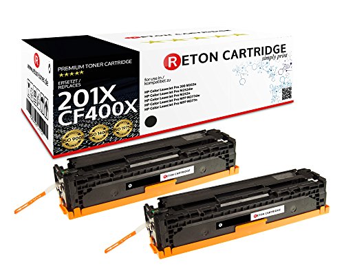 2 Original Reton Toner kompatibel zu CF400X 201X für HP Color Laserjet Pro 200 M252n Laserjet Pro M252dw Laserjet Pro MFP M277dw Laserjet Pro MFP M277n von RETON CARTRIDGE