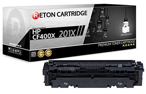 Reton Toner kompatibel zu HP 201X CF400X schwarz für HP Color Laserjet Pro MFP M277dw, MFP M274n, MFP M277n, Pro 200 M252n, Pro M252dw, Pro M252n von RETON CARTRIDGE