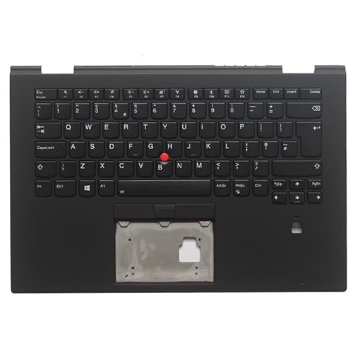 UK-Tastatur mit Hintergrundbeleuchtung und Handballenauflage für X1 Yoga 3. Generation, kompatibler Ersatz SM10M69915 von REUISAX