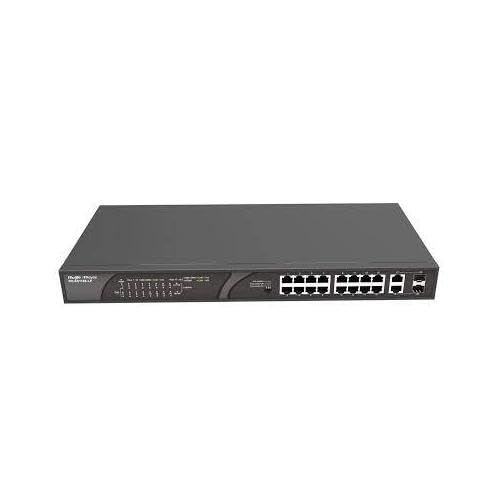 REYEE 16-Port 100Mbps + 2 Gigabit RJ45/SFP Combo Ports, 16 of The Ports Support PoE/PoE+ Power Supp von REYEE