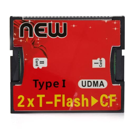 RGBS Dual Port Micro SD/SDHC/SDXC TF zu Compact Flash UDMA CF Typ 1 Speicher Kartenleser Adapter für Canon Nikon Kamera von RGBS