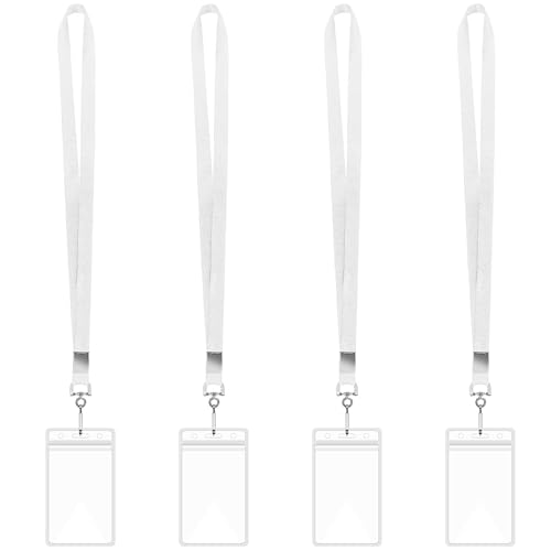 RGYBAO Transparente vertikale Namenskartenhalter mit Umhängeband, wasserabweisend, Kartenhalter mit Umhängeband für Büro, 4 Stück RGYBAO Transparente vertikale Namenskartenhalter mit Umhängeband, wasserabweisend, Kartenhalter mit Umhängeband für Büro, 4 Stück von RGYBAO