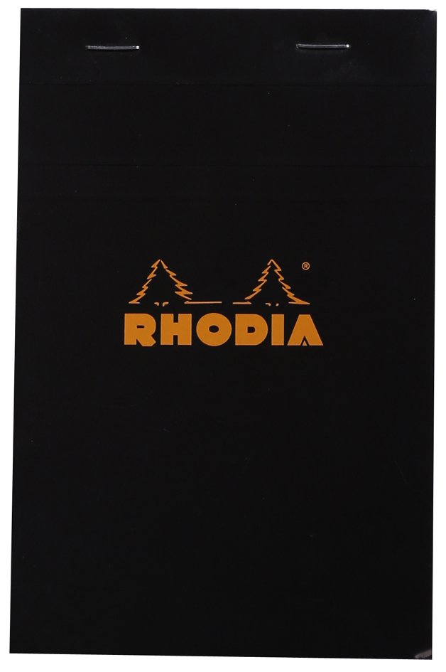 RHODIA Notizblock No. 14, 110 x 170 mm, kariert, schwarz von RHODIA