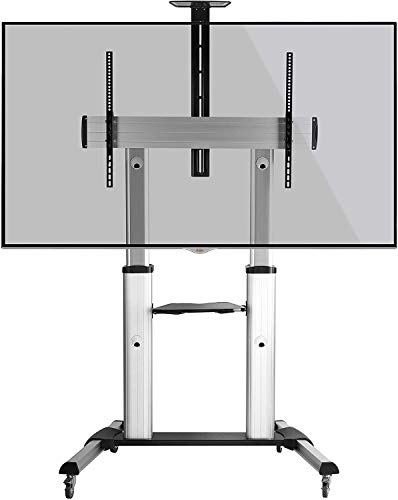 RICOO Mobiler TV Ständer Rollbar - Rollbarer TV Ständer Höhenverstellbar - TV Standfuss 55 Zoll - 110 Zoll - TV Standfuß Fernseher FS0610 TV Ständer mit Rollen bis 100 Kg max VESA 1000x600mm von RICOO