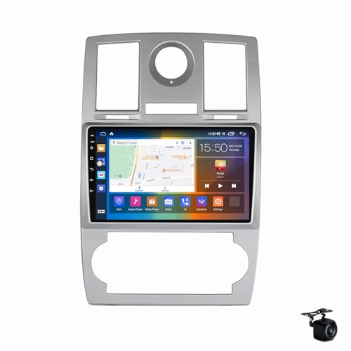 Autoradio Android 14 für C-HRYSLER 300C 2004-2011 Navi Navigation 2 Din 9" Multimedia Videoplayer Eingebauter DSP FM BT WiFi SWC 4G 5G Carplay Rückfahrkamera,M300s von RICUSHN