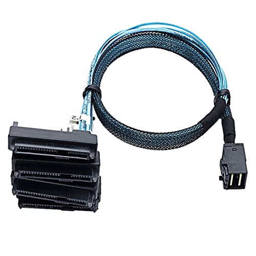 RIKEL Mini SAS SFF-8643 auf 4X29Pin SFF-8482 Festplatten Laufwerk Server Kabel 3.33TF/1M von RIKEL