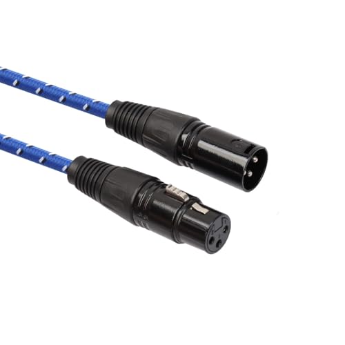 RIKYJIC Professionelles XLR-Stecker auf Buchse, symmetrisches Audiokabel, 1 m, für Mischpult, Mikrofone von RIKYJIC