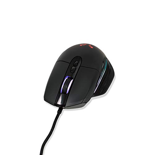 RIOTORO Nadix MR-807I Gaming Maus 10000 DPI optischer Sensor RGB LED 16 mio Farben 7 programmierbare Tasten von RIOTORO