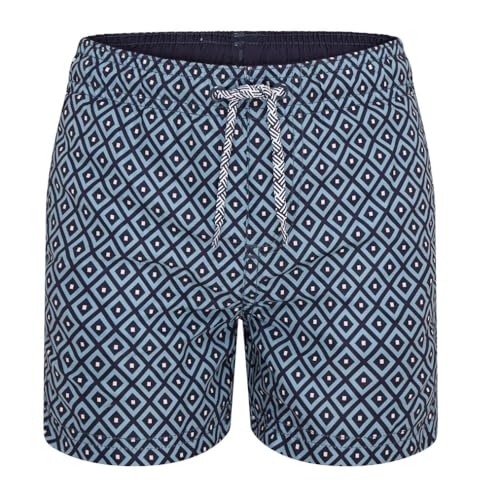 RIPT Jungen Essentials Quick Dry UV 50 Sonnenschutz Badeshorts Badehose, Blassblauer Diamantdruck, 7-8 Jahre von RIPT