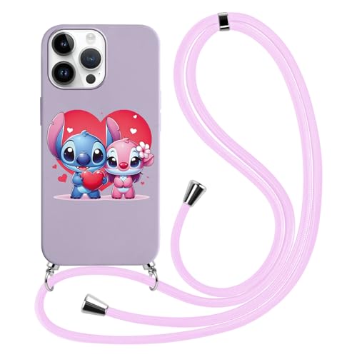 Handykette Handyhülle für Samsung Galaxy S20 FE/S20 Lite 6.5" Hülle mit Band, Schön Cartoon Anime Lindo Muster Necklace Schutzhülle mit Kordel zum Umhängen Silikon Weich TPU Stoßfest Case, Herz von RIUGHJID