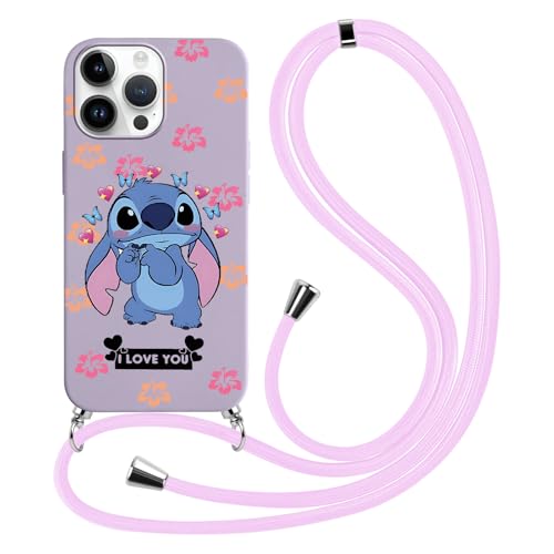 RIUGHJID Handykette Handyhülle für iPhone 6 4.7" Hülle mit Band, Schön Cartoon Anime Lindo Muster Necklace Schutzhülle mit Kordel zum Umhängen Silikon Weich TPU Stoßfest Case, Design von RIUGHJID