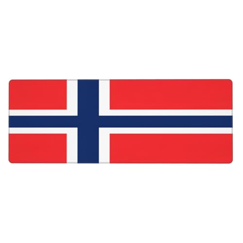 Norwegische Flagge wasserdichte Mausmatte, rutschfeste Gummibasis langlebig genäht Kanten Computer Mauspad für Spiel zu Hause Büro drahtlose Maus von RKHMNJY