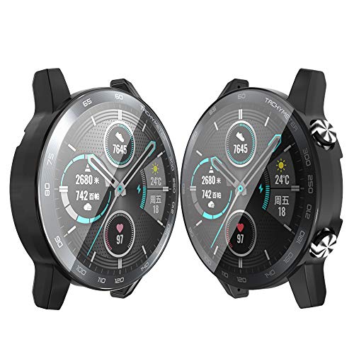 RLTech Hülle für Honor Magic Watch 2 46mm, Ultra Schlank Silicone Schutzhülle Abdeckung Case Cover für Honor Magic Watch 2 46mm, Schwarz von RLTech