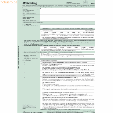 RNK Universal-Mietvertrag für Wohnungen SD 3x2 Blatt VE=10 Stück von RNK