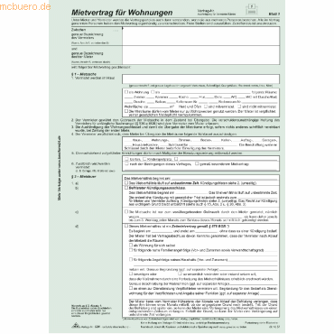 RNK Universal-Mietvertrag für Wohnungen mit Übergabeprotokoll VE=10 St von RNK