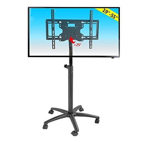 Mobiler TV-Wagen für 32-55-Zoll-Bildschirme, neigbarer TV-Wagen, höhenverstellbar bis max. VESA 400 x 400 mm, tragbarer Boden-TV-Ständer für den Außenbereich Mobiler TV-Wagen für 32-55-Zoll-Bildschirme, neigbarer TV-Wagen, höhenverstellbar bis max. VESA 400 x 400 mm, tragbarer Boden-TV-Ständer für den Außenbereich von RNNYWDRQ