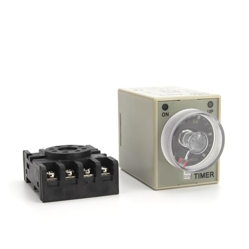 AH3-3 220V 50/60HZ 1S-60M Attached Bottom Seat Power On Delay Timer Time Switch Delay Timer Relay With 8pin PF083A Socket RNUMLIGH(AH3-3 30S 220V) von RNUMLIGH