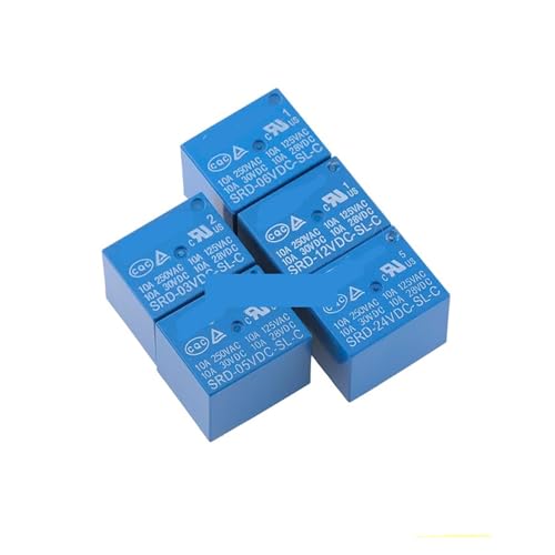 Relay SRD-05VDC-SL-C SRD-12VDC-SL-C SRD-24VDC-SL-C SRD 12VDC 10A 250VAC 5PIN 3V 5V 9V 12V 24V 48V Power Relay RNUMLIGH(SRD-12VDC-SL-C) von RNUMLIGH