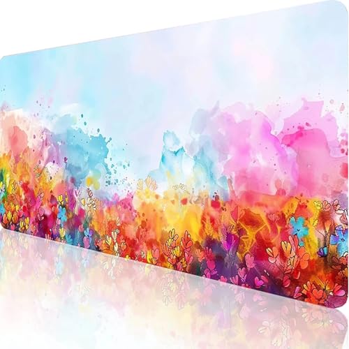 Gaming Mauspad Blau Motiv, Graffiti Mousepad XXL 1200x600x3mm, Wasserfest Anti-Rutsch Schreibtisch Mouse Pad verbessert Präzision und Geschwindigkeit, Gaming Zubehör für Office Zimmer Deko 8-8-2 von RNXAOPEN