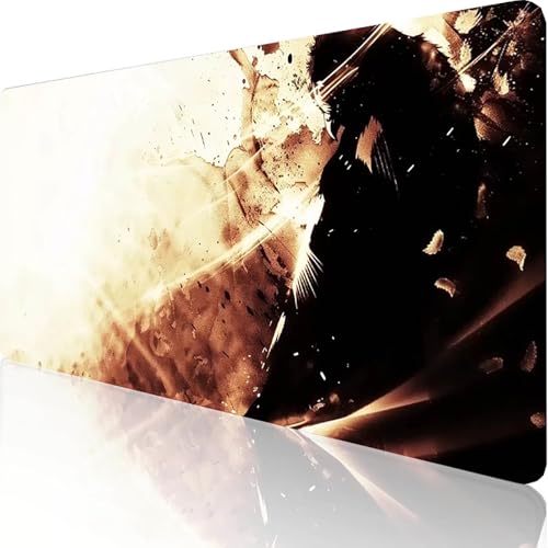 Gaming Mauspad Gelb Mauspad XXL 700x300x3mm XXL Mousepad Tier Mauspad Gaming Zubehör mit Anti Rutsch Basis Mouse Pad， Wasserdicht und Langlebig für Mädchen Geschenk Maus und Tastatur Office N-2-D von RNXAOPEN