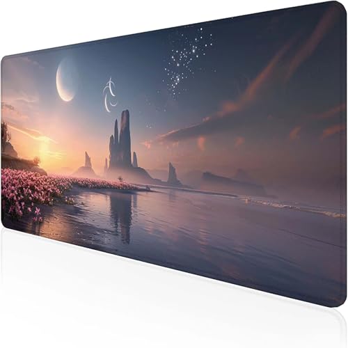 Mauspad Abstrakt Mousepad XXL 900 x 300 x 3 mm, Farbe Gaming Mauspad with Stitched Edges Wasserdicht rutschfest Maus Pad für Bürozubehör Laptop Verbessert Präzision und Geschwindigkei, Geschenke H-T von RNXAOPEN