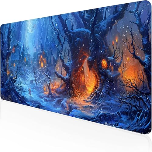 Mauspad Kabine Mousepad XXL (700 x 300 mm)Orange Farbe Gaming Mauspad With Stitched Edges Wasserdicht Rutschfest Maus Pad für Bürozubehör Laptop Verbessert Präzision und Geschwindigkei, Geschenke J-2 von RNXAOPEN