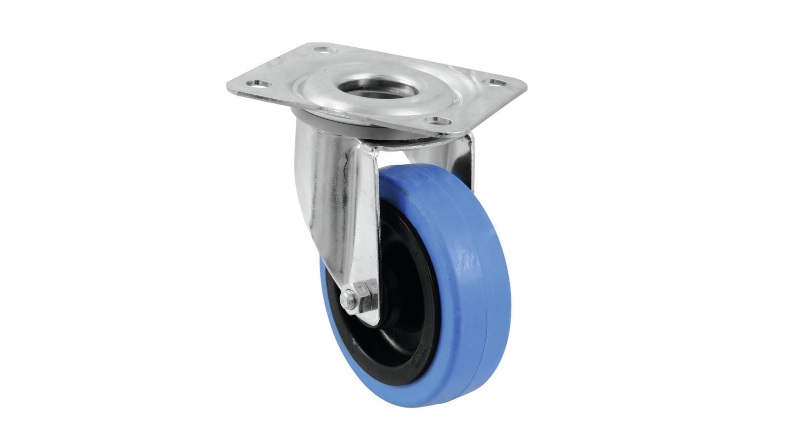 ROADINGER Lenkrolle 100mm BLUE WHEEL hellblau von ROADINGER