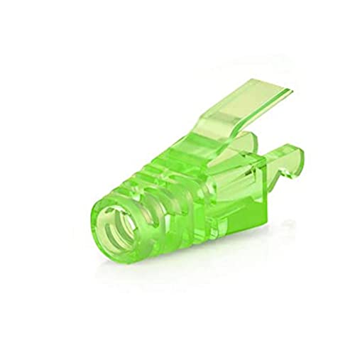 RJ45 CAT6 Zugentlastungsstiefel-Anschluss Kompatibel mit Standard-CAT6-Ethernet-Kabel LAN-Kabelstecker-Boot-Abdeckung(100pcs,Green) von ROBAUN